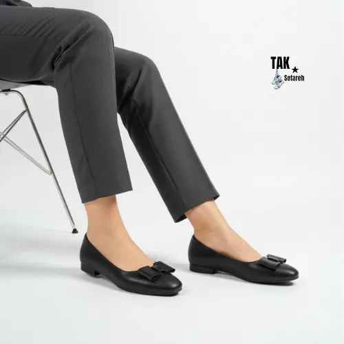 کفش کالج تخت دخترانه پاپیون‌دار