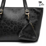 کیف زنانه لئوپارد شاپینگ بگ (Leopard Shopping Bag) LP-55824-BK - Image 2